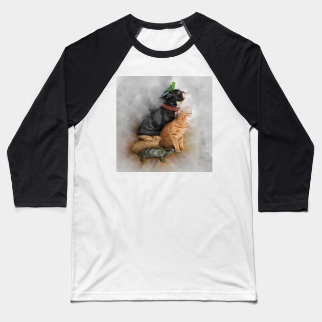 Pets Baseball T-Shirt by Noamdelf06